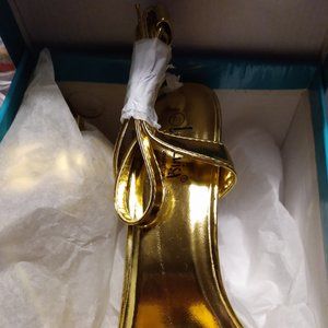 Lena Luisa | Shoes | Lena Luisa 3 Gold Floral Amber Sandal | Poshmark